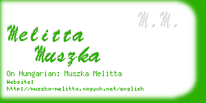 melitta muszka business card